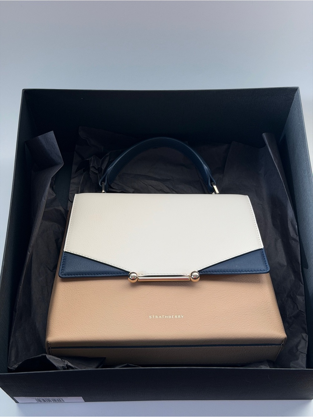 NEW IN BOX Strathberry Trinity Leather Tri-Colour Bag